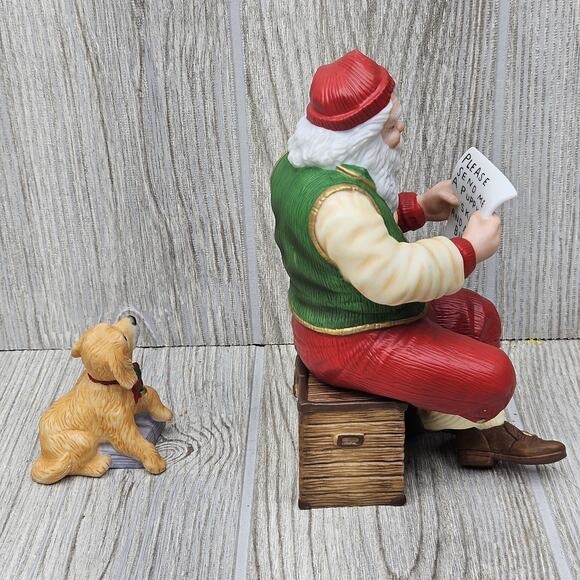 Vintage Lenox 1998 Santa Figurine Dog Limited Edition Porcelain Christmas Decor - Picture 6 of 10